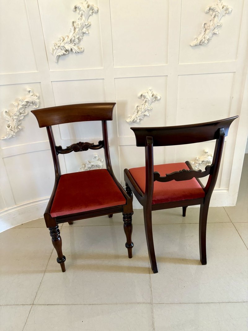 Set of 8 Antique Regency Quality Mahogany Dining Chairs - Image 4